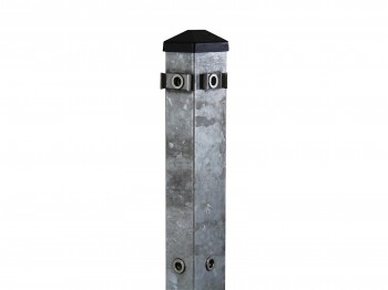Eck-Gitterpfosten Typ "D" feuerverzinkt für Zaunhöhe 1030 mm