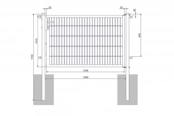 Universaltor "medium" 1-flg. anthrazit H 1000 x B 1590 mm