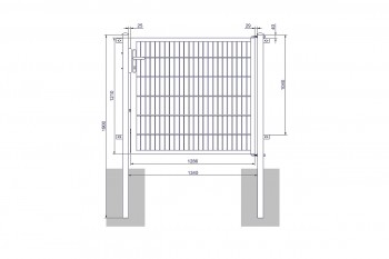 Universaltor "medium" 1-flg. anthrazit H 1200 x B 1340 mm