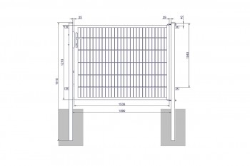 Universaltor "medium" 1-flg. feuerverzinkt H 1200 x B 1590 mm