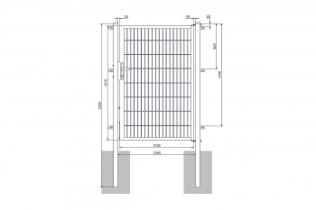 Universaltor "medium" 1-flg. anthrazit H 1600 x B 1090 mm