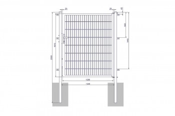 Universaltor "medium" 1-flg. grün H 1600 x B 1340 mm