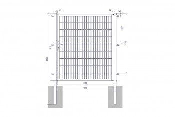 Universaltor "medium" 1-flg. anthrazit H 1800 x B 1590 mm