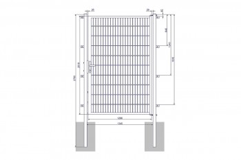 Universaltor "medium" 1-flg. grün H 2000 x B 1340 mm