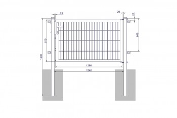 Universaltor "medium" 1-flg. feuerverzinkt H 800 x B 1340 mm