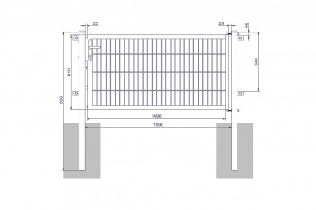 Universaltor "medium" 1-flg. anthrazit H 800 x B 1590 mm