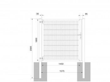 Universaltor "schwer" 1-flg. anthrazit H 1600 x B 1583  mm