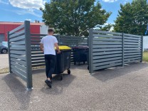 Fächerwand H 1400 mm B 2500 mm Braun