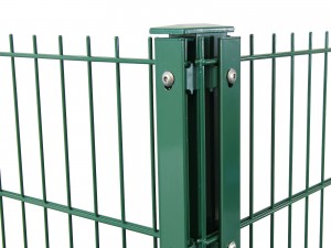 Eck-Gitterpfosten Typ "F" grün für Zaunhöhe 630 mm