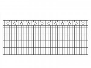 Schmuckzaunelement "Werre" anthrazit H 1030 mm