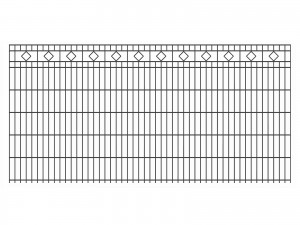 Schmuckzaunelement "Werre" anthrazit H 1230 mm