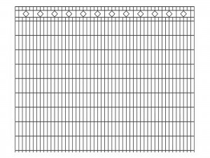 Schmuckzaunelement "Werre" anthrazit H 2030 mm