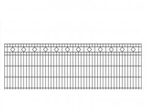 Schmuckzaunelement "Werre" anthrazit H 830 mm