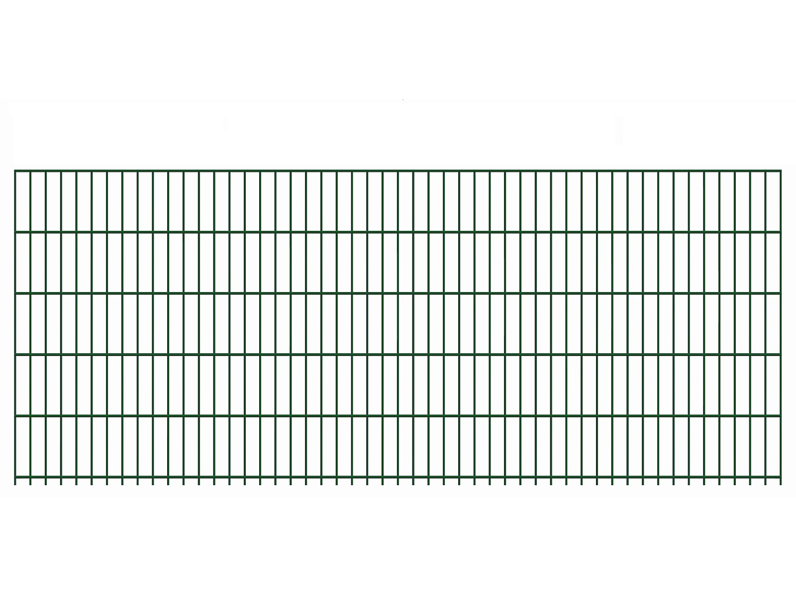 Doppelstab-Gittermatte "leicht" 6/5/6 grün H 1030 mm