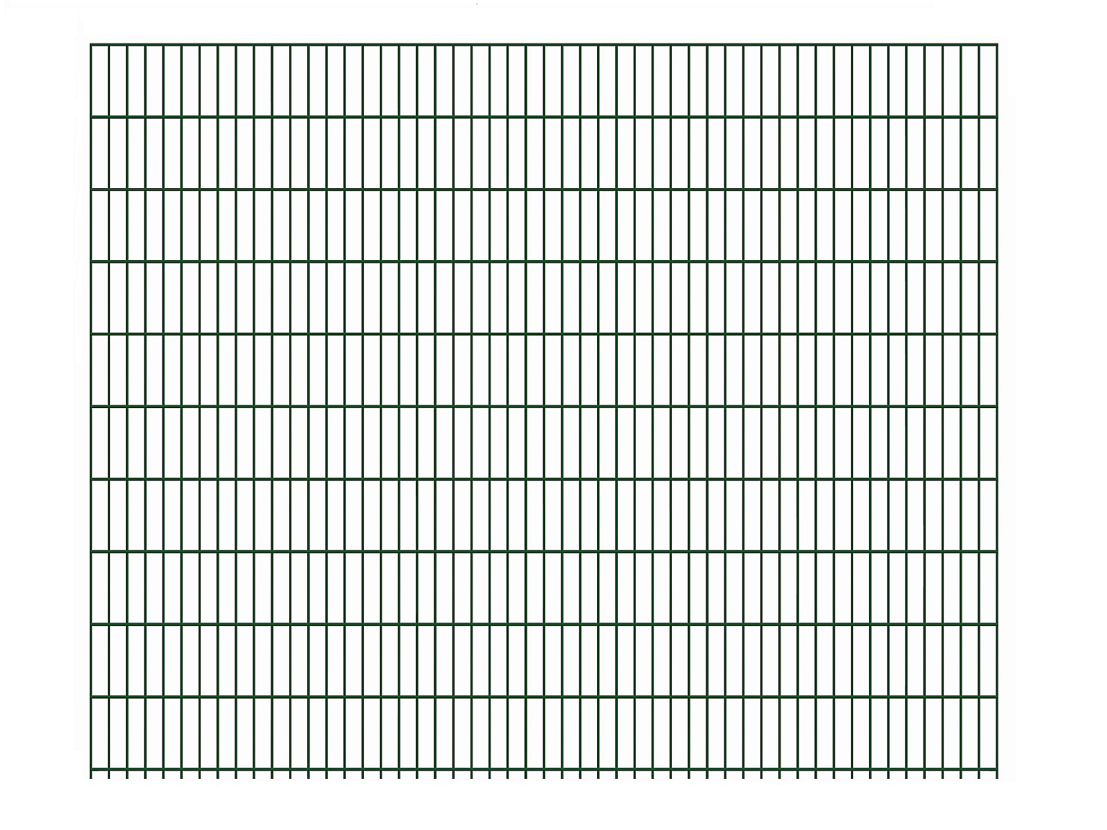 Doppelstab-Gittermatte "leicht" 6/5/6 grün H 2030 mm